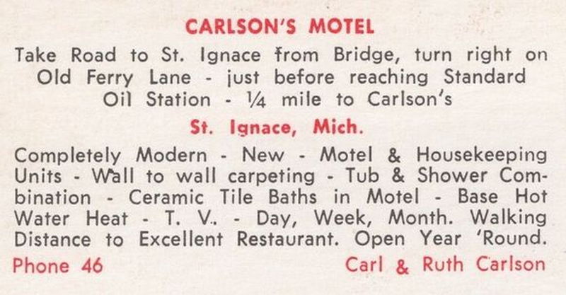 Carlsons Motel (Douds Motel) - Vintage Postcard (newer photo)